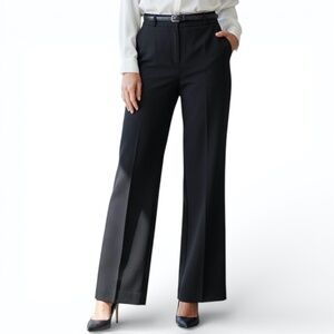 New J. Crew Factory Black Classic Work Pant Trouser 6 Straight Leg Career Office